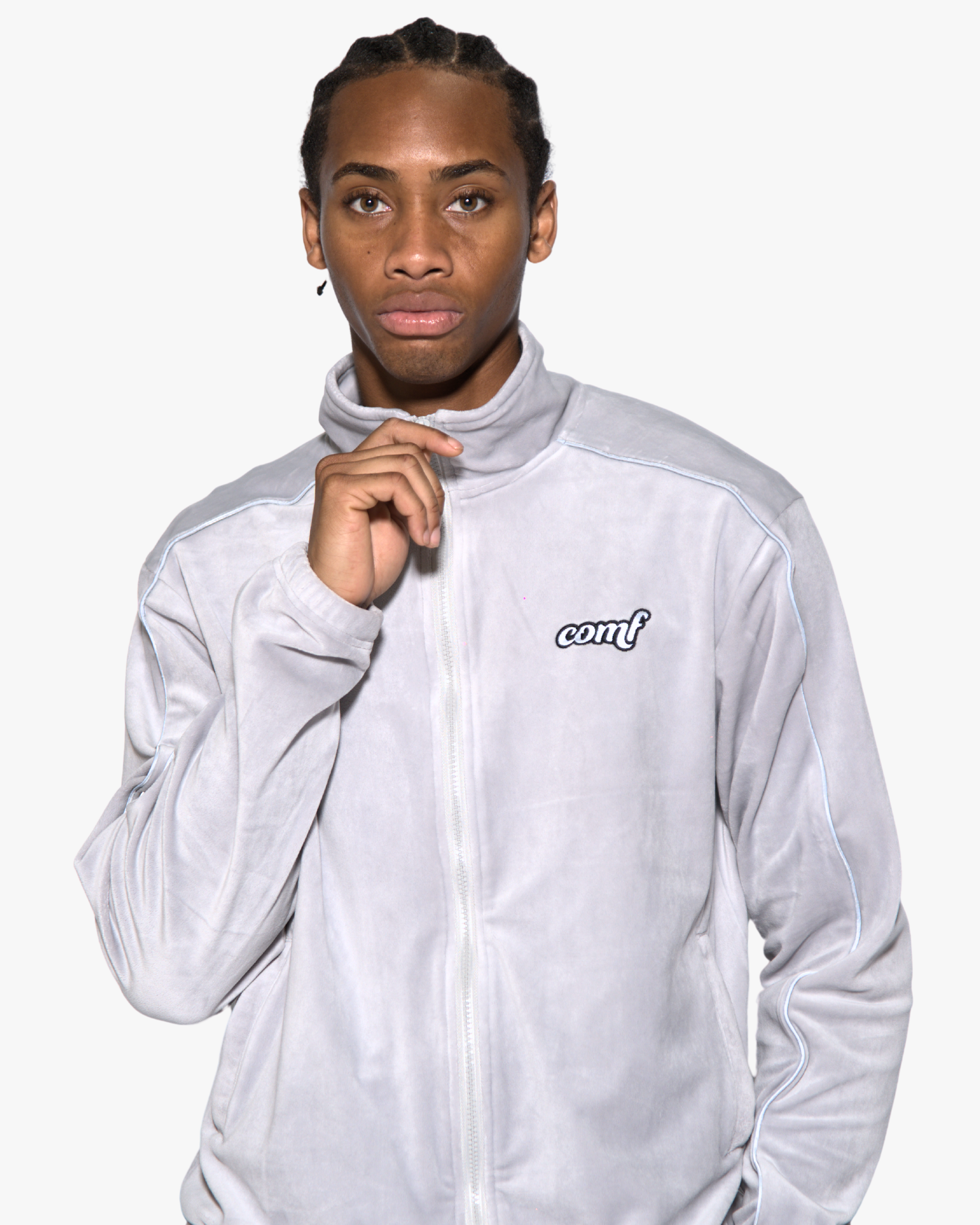 The Comf Velour Jacket "Silver Surfer"