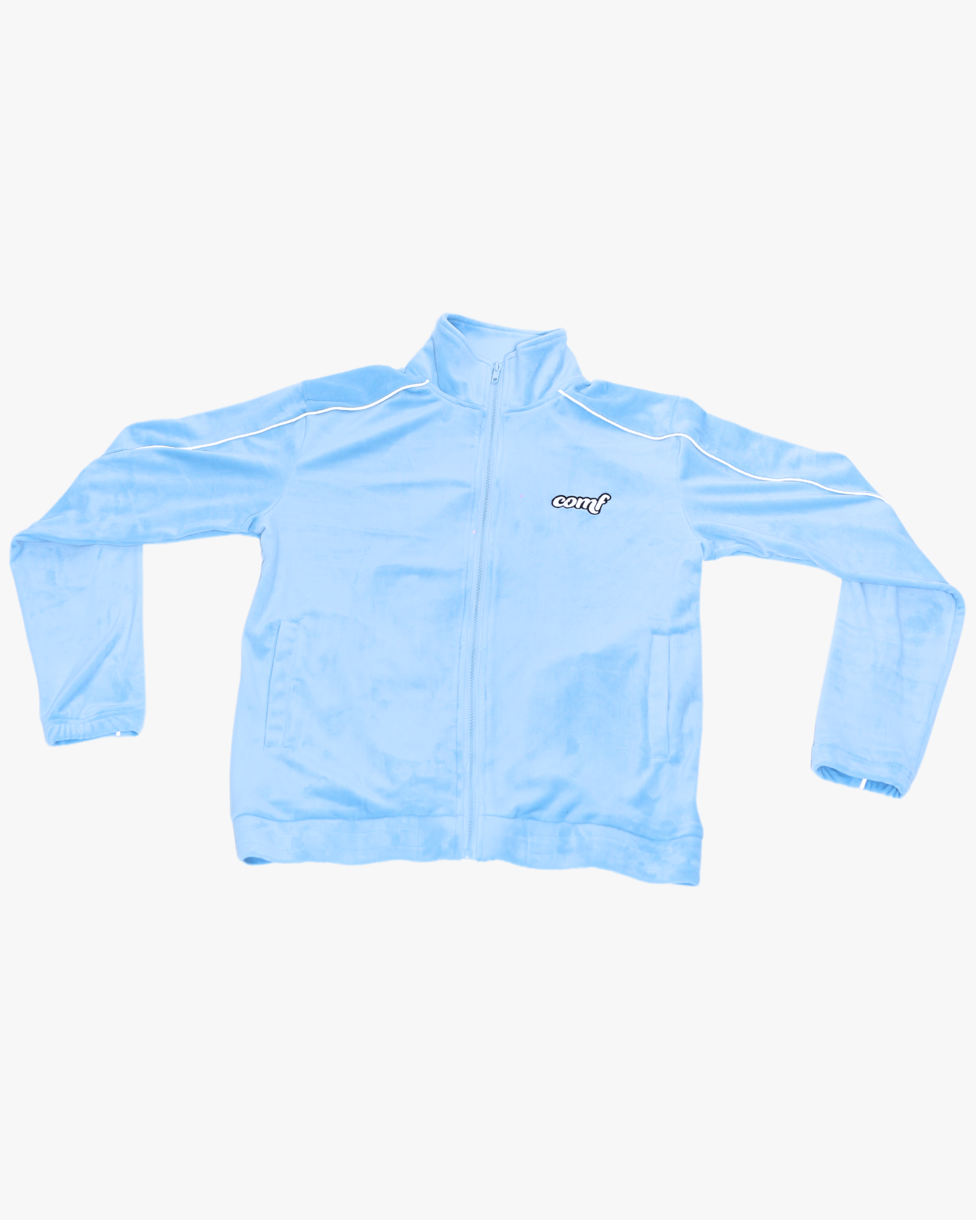 The Comf Velour Jacket "Powder Blue"