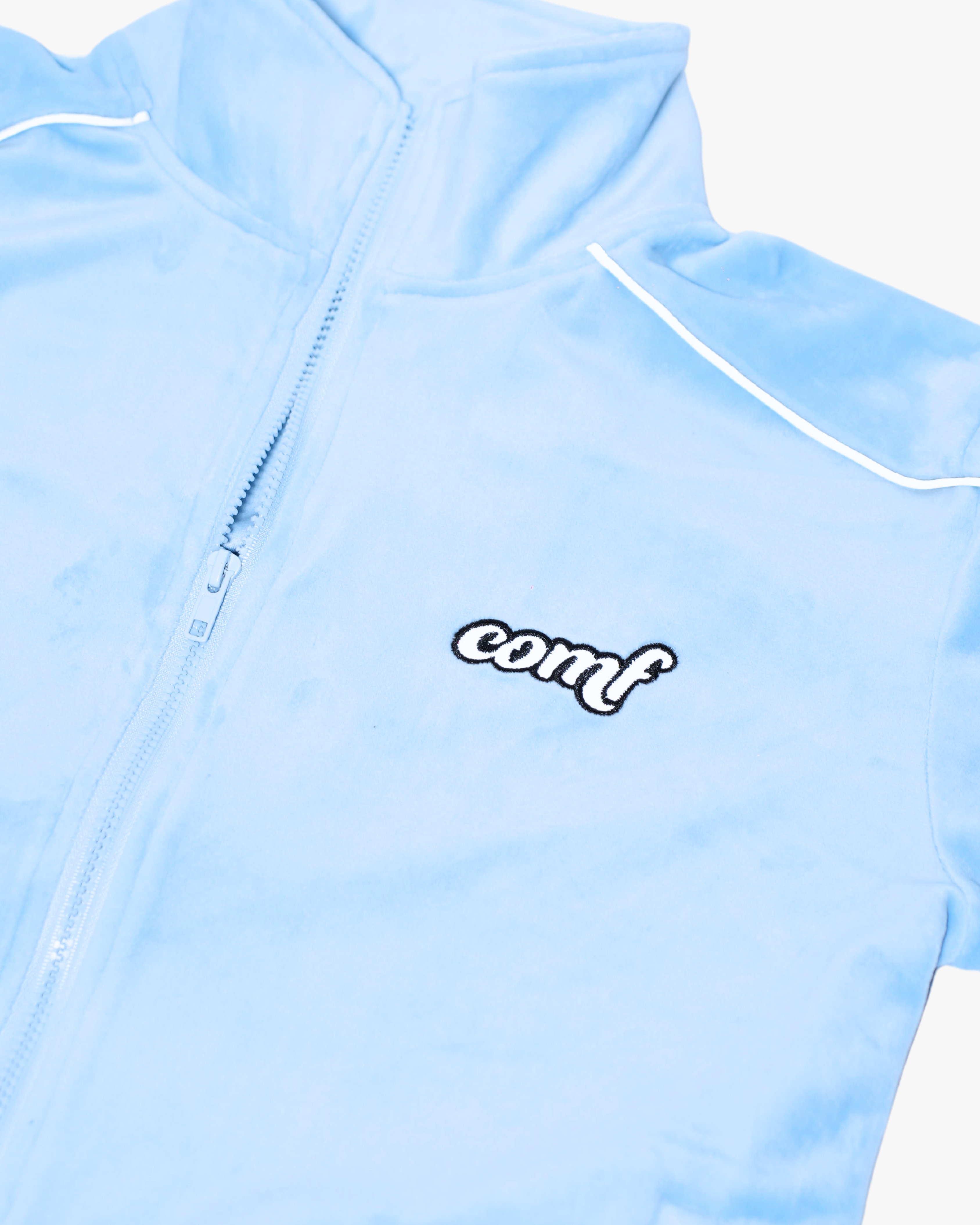 The Comf Velour Jacket "Powder Blue"