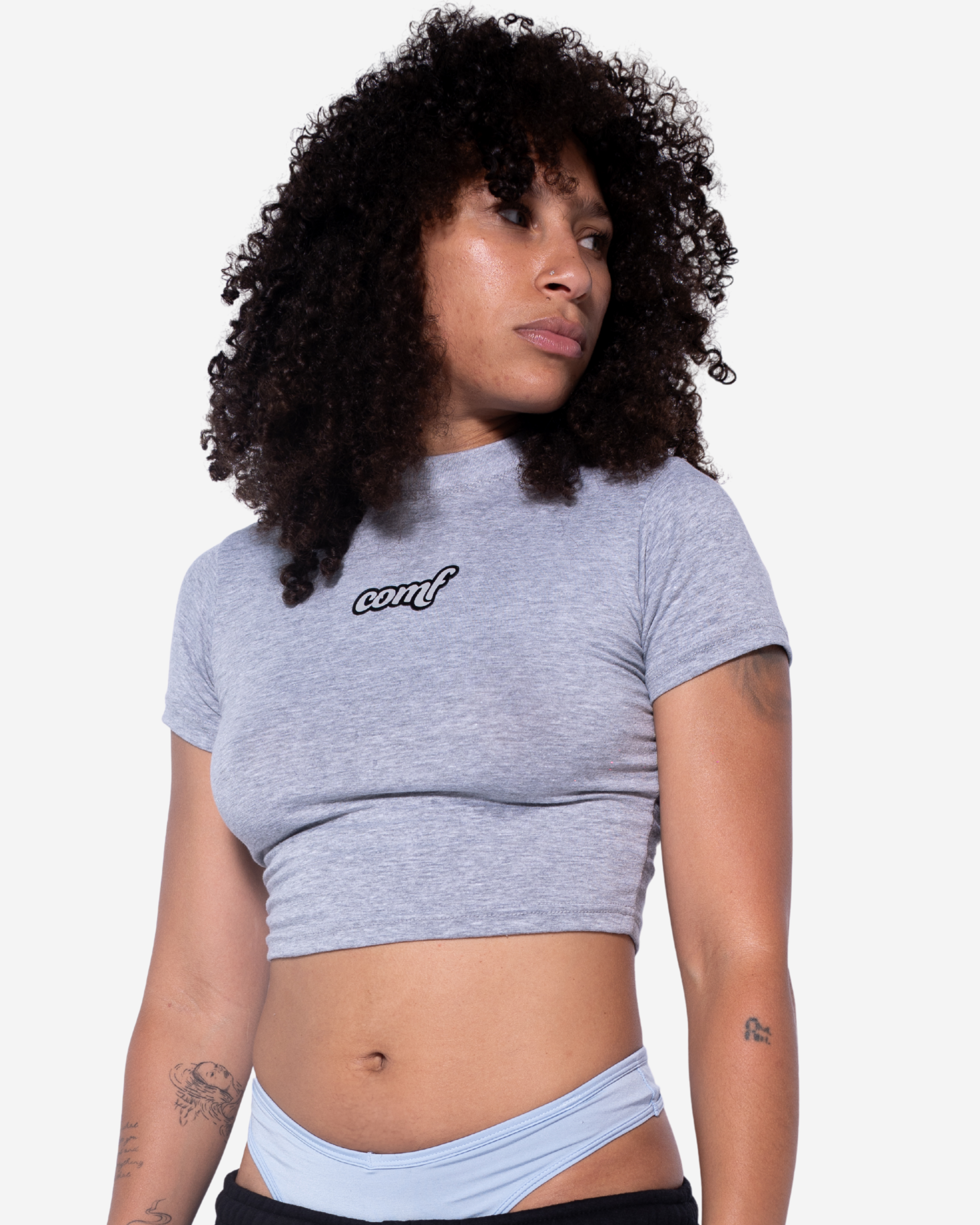The Comf Women's Baby Tee "Gray"