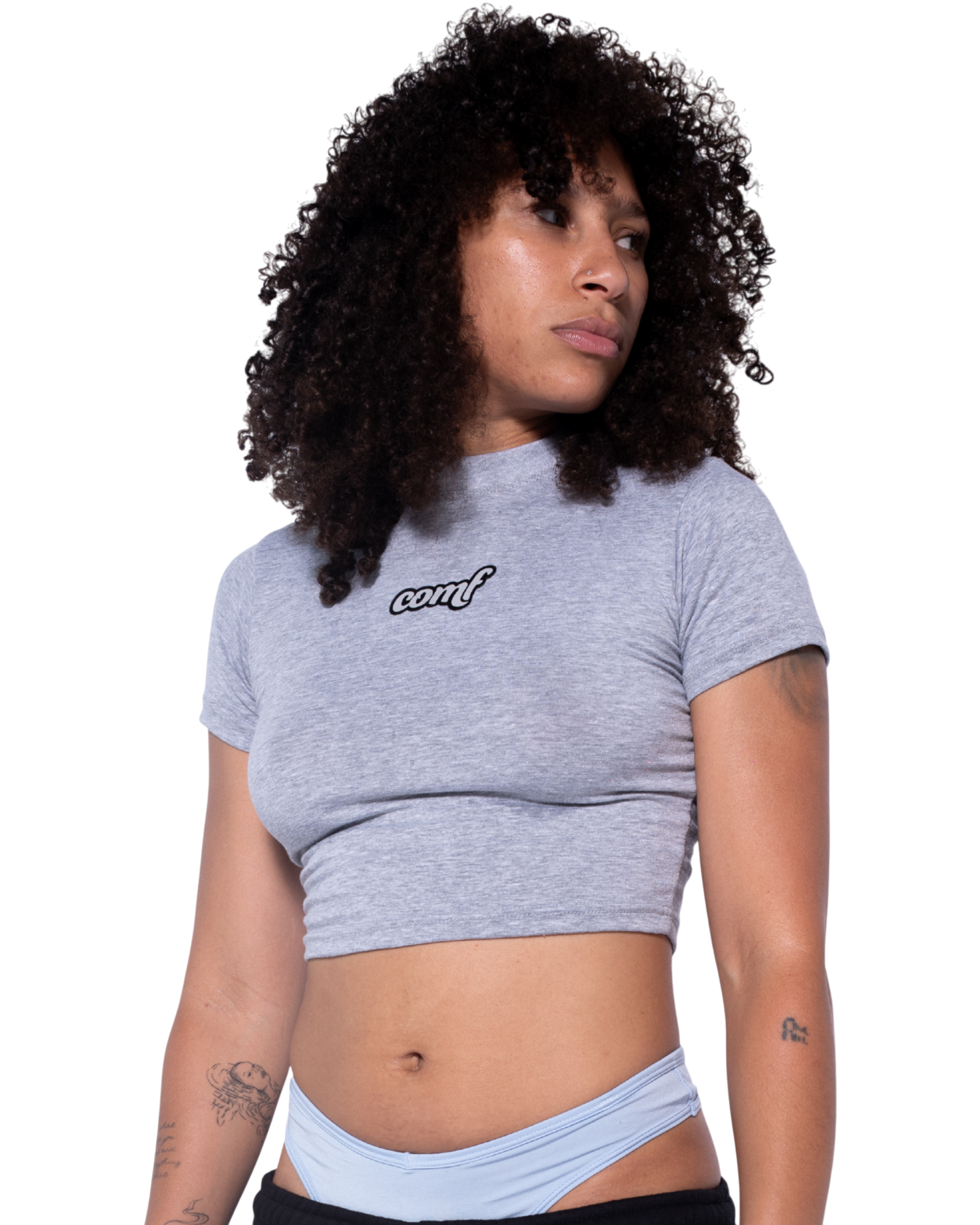 The Comf Women's Baby Tee "Gray"