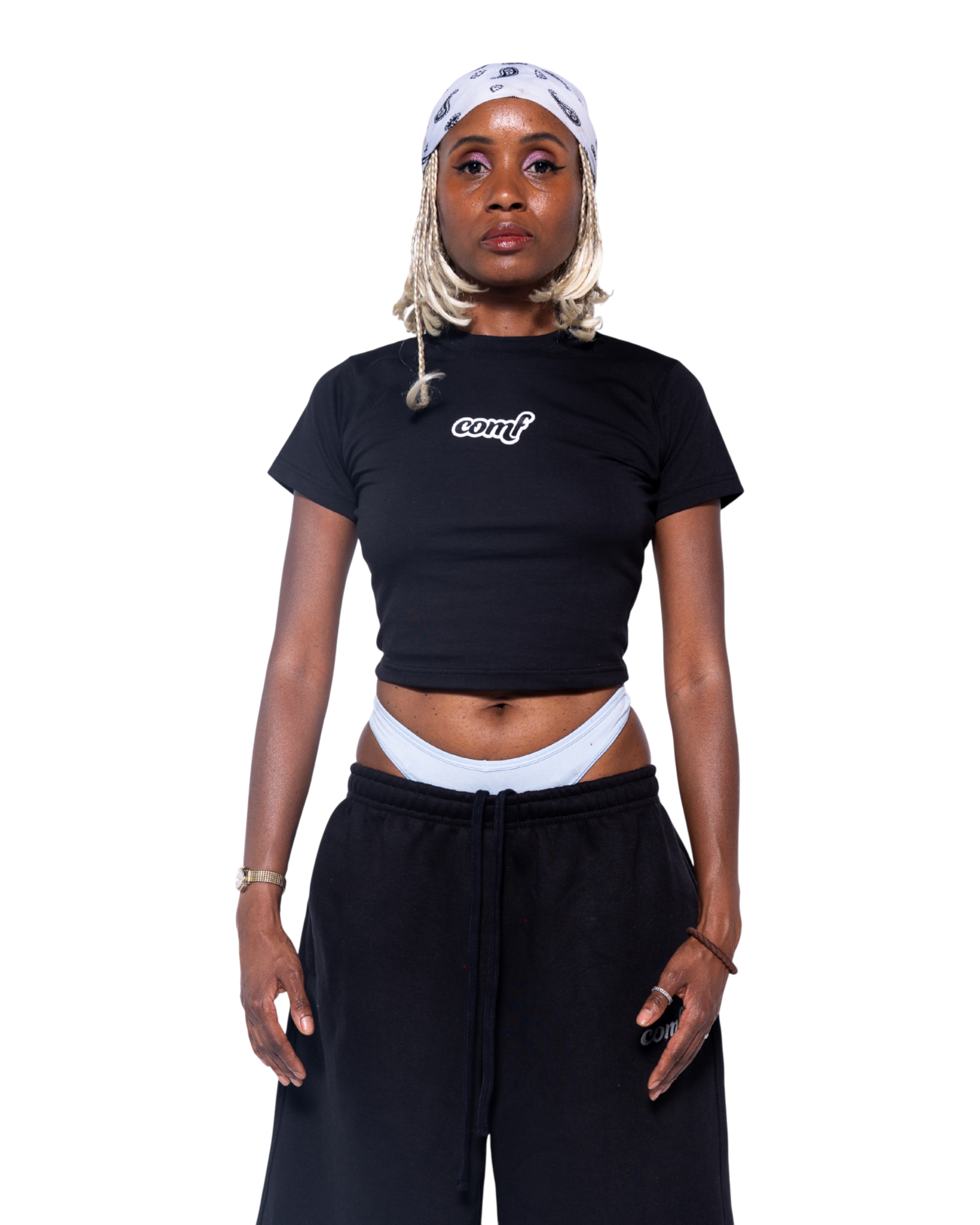 The Comf Women's Baby Tee "Black"