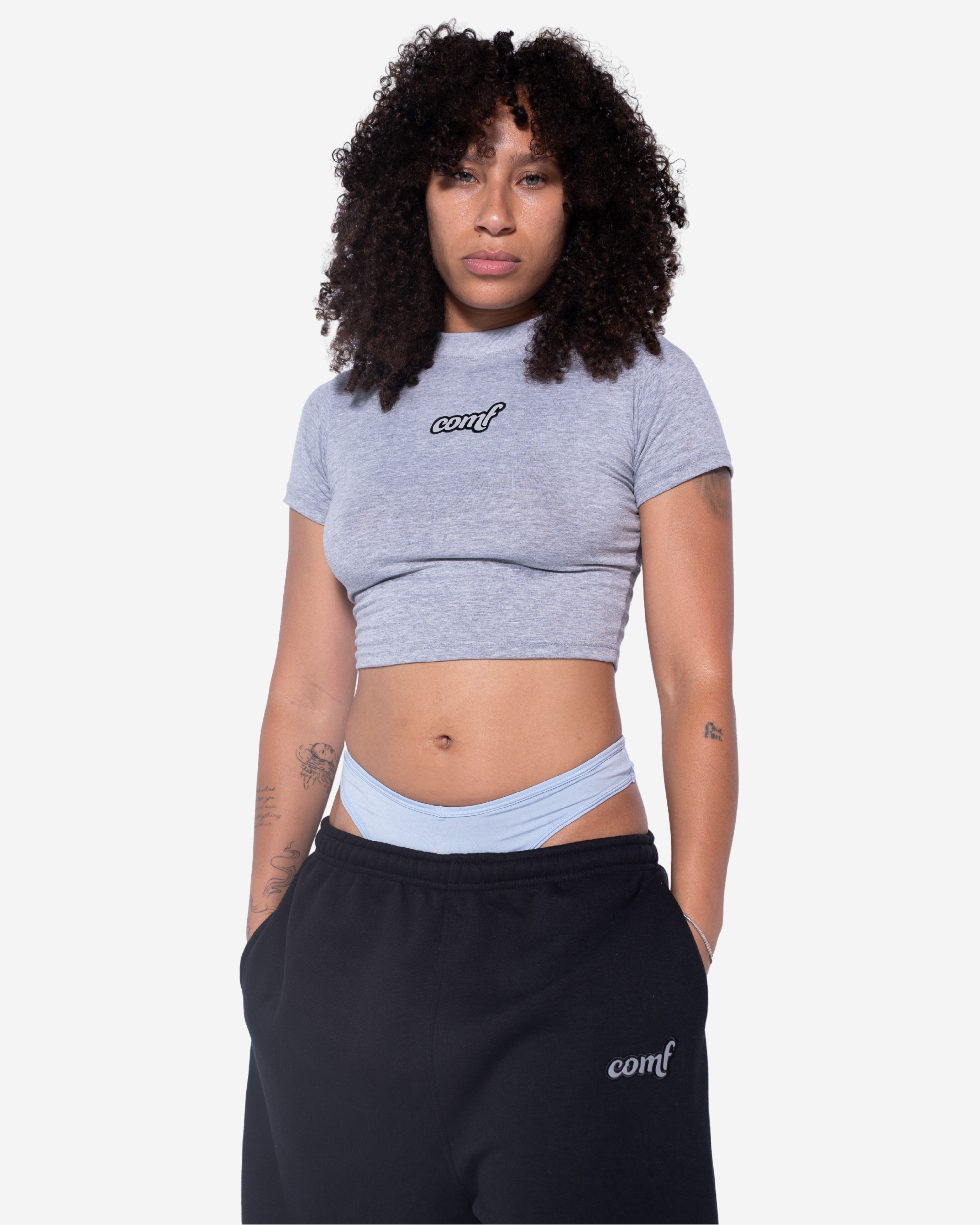The Comf Women's Baby Tee "Gray"