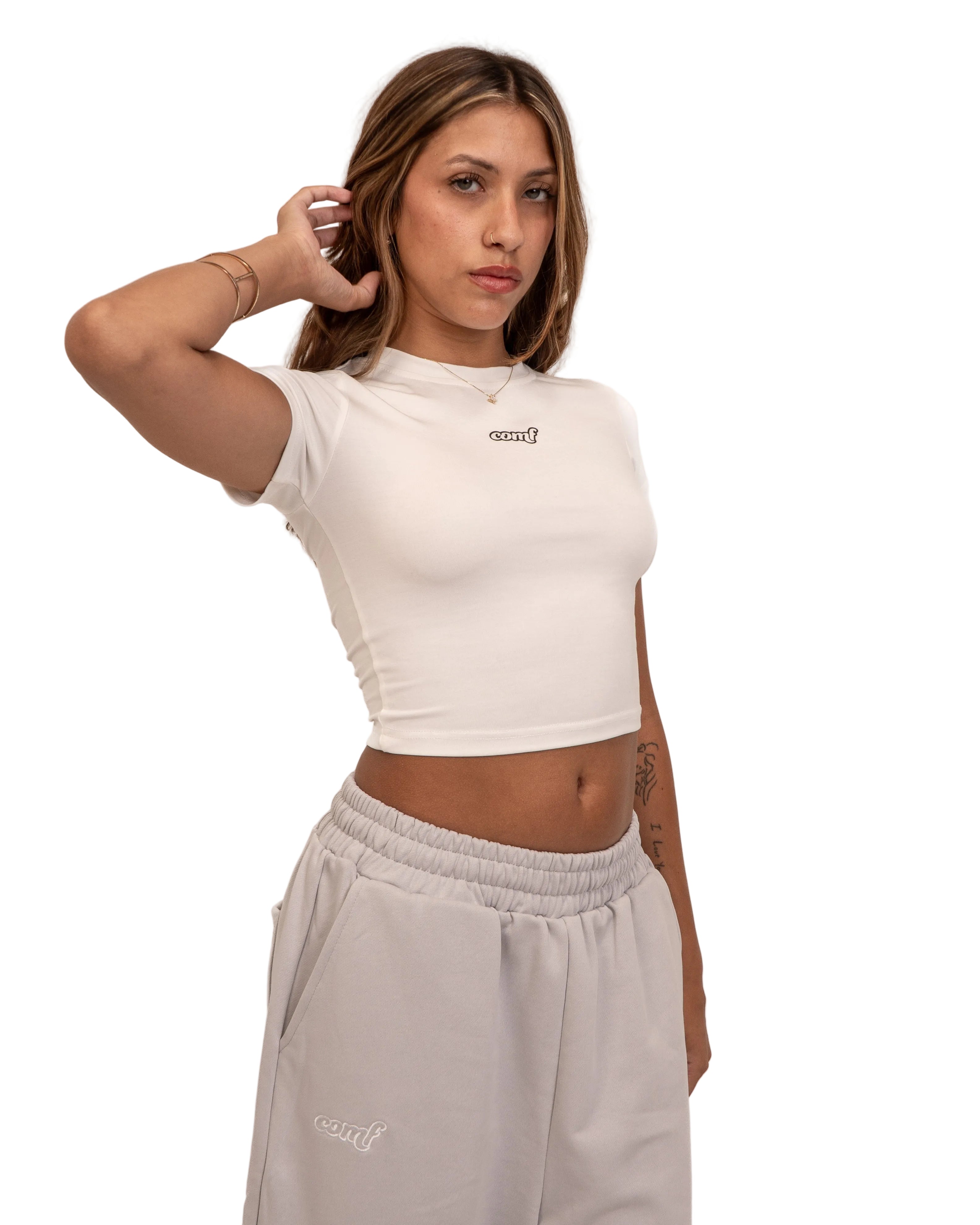 The Comf Women Baby Tee "White"