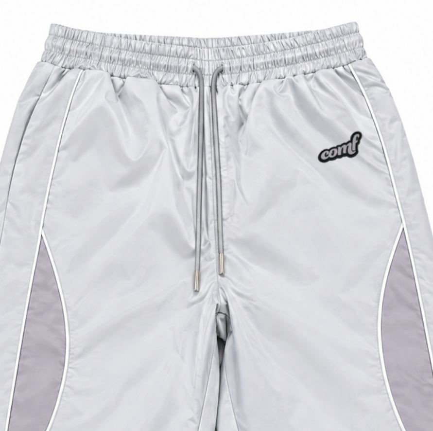Platinum COMF track pants elastic waistband, drawcord, embroidered logo and piping detail