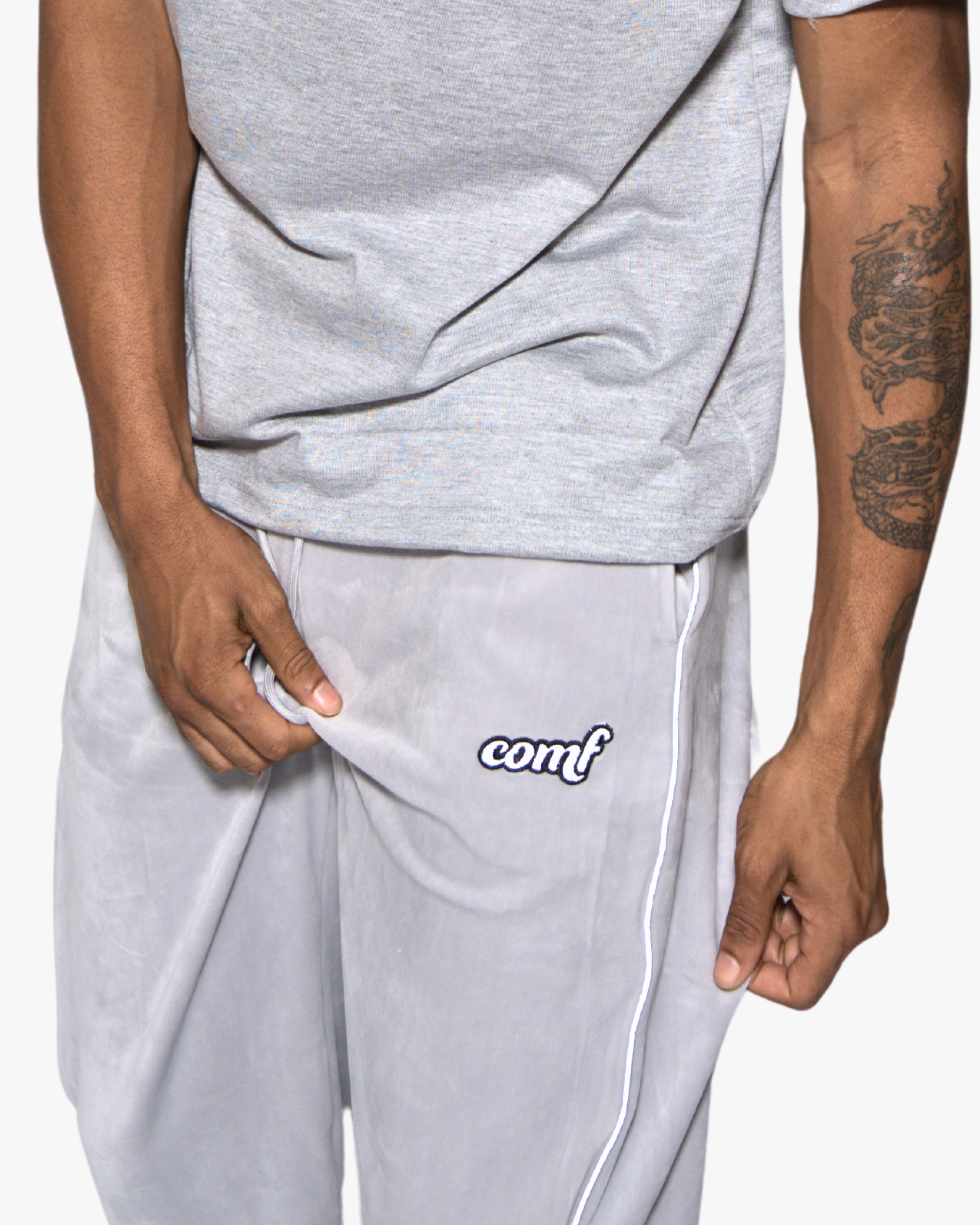 The Comf Velour Pant "Silver Surfer"